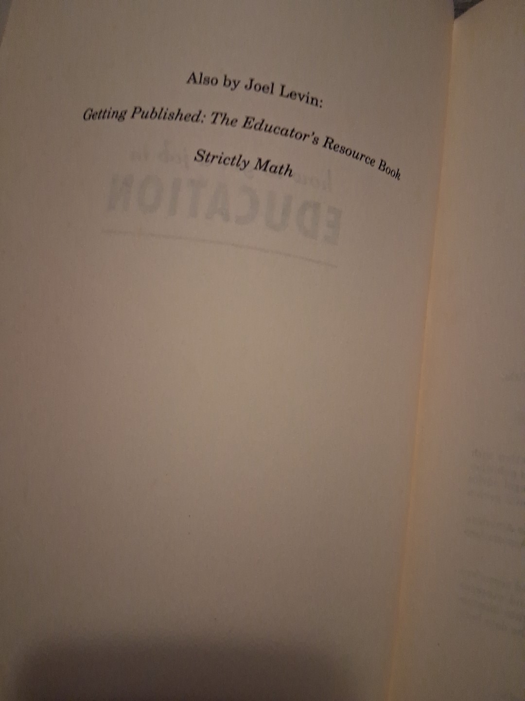 How to Get a Job in Education by Joel Levin (1995, Trade Paperback)
