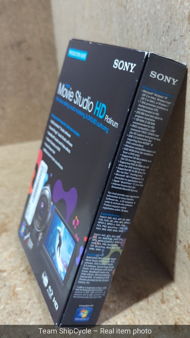 Brand Sony Vegas Movie Studio HD Platinum Video Editing Audio Software G2U