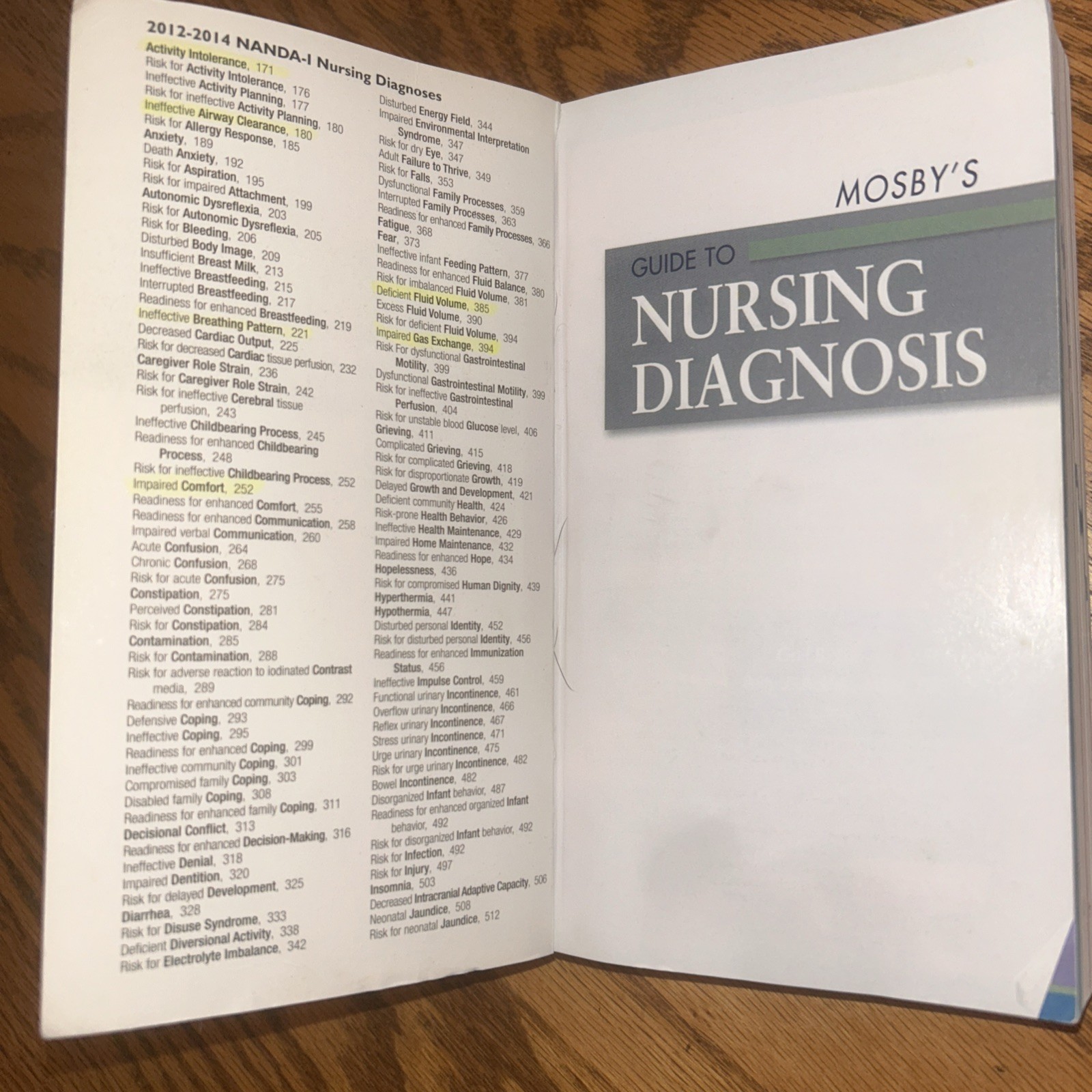 Mosby’s Guide to Nursing Diagnosis by Gail B. Ladwig and Betty J. Ackley