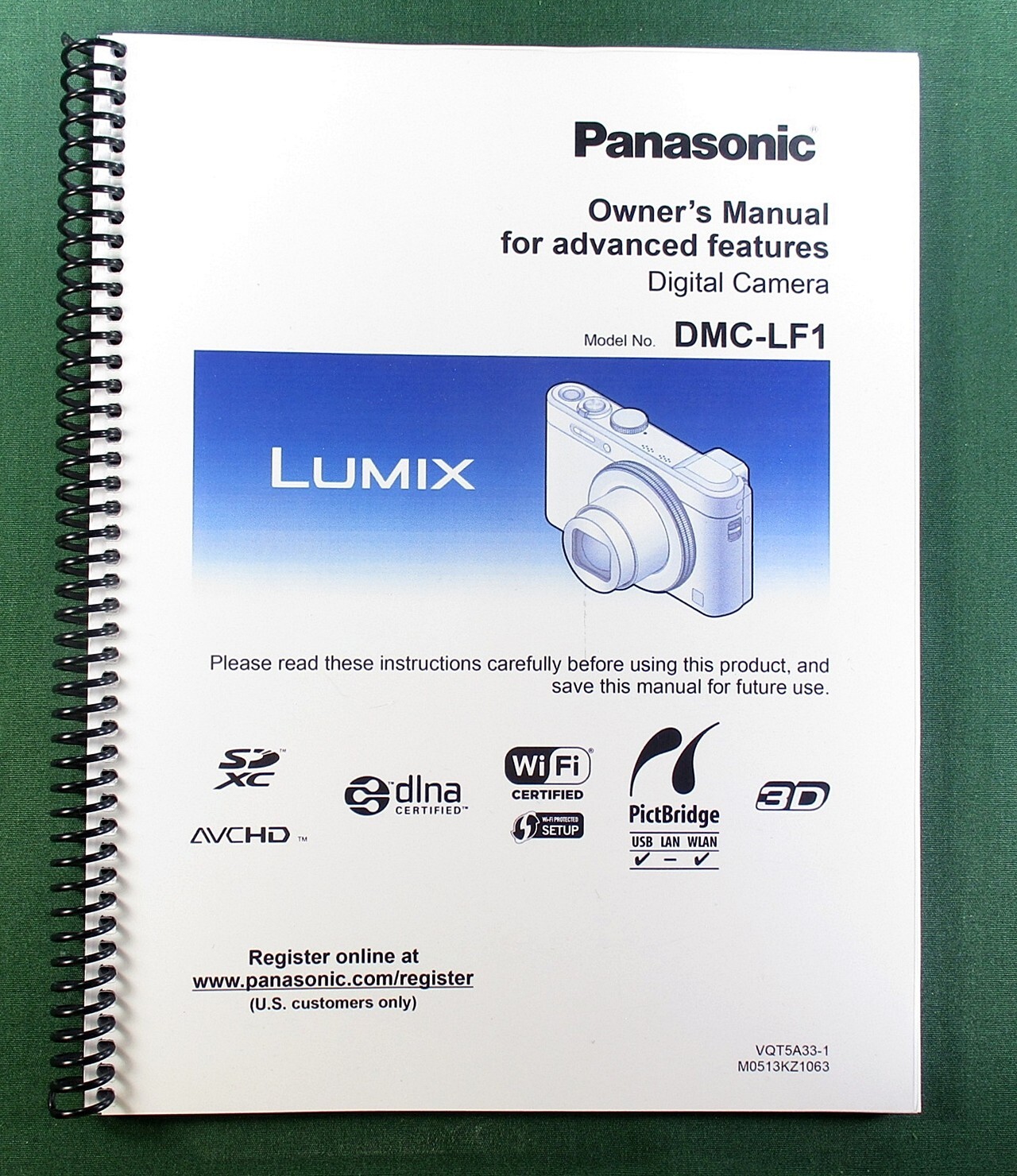 Panasonic Lumix DMC-LF1 Advanced Instruction Manual: 285 Pages & Clear Covers!
