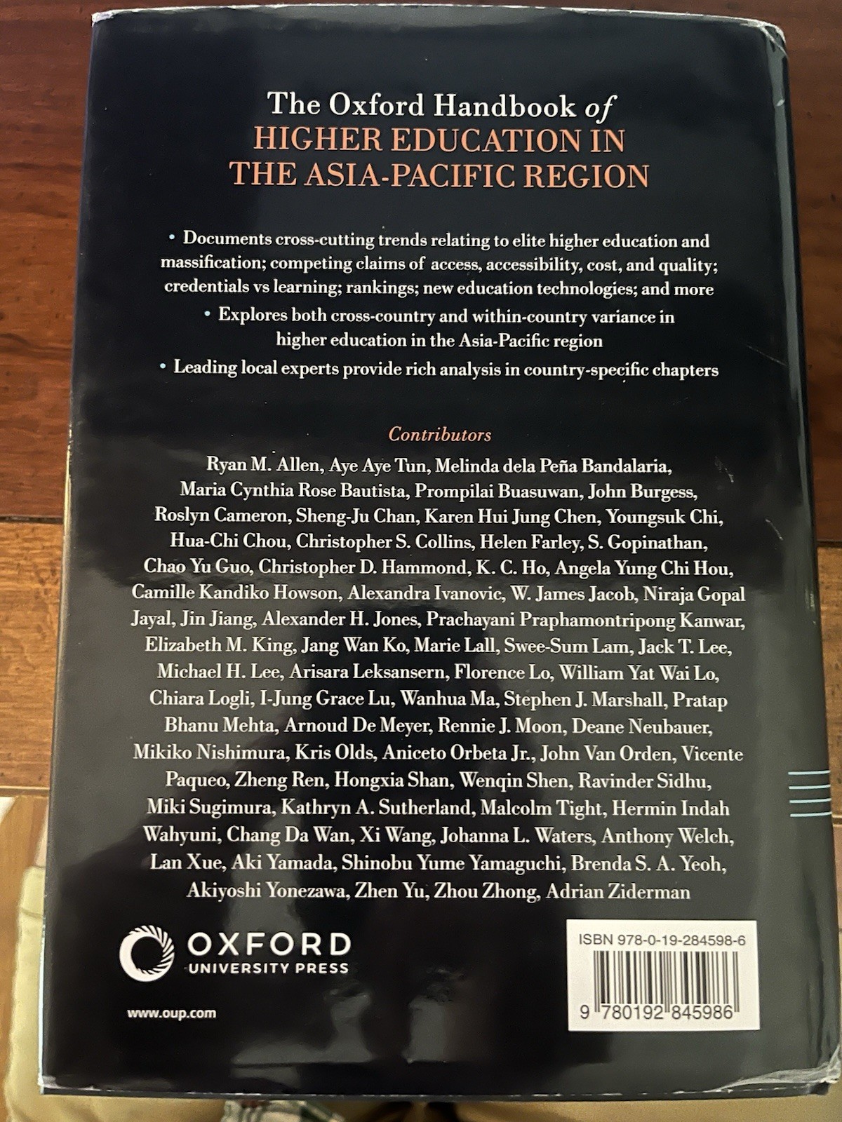 The Oxford Handbook of Higher Education in the Asia-Pacific Region (Oxford Handb