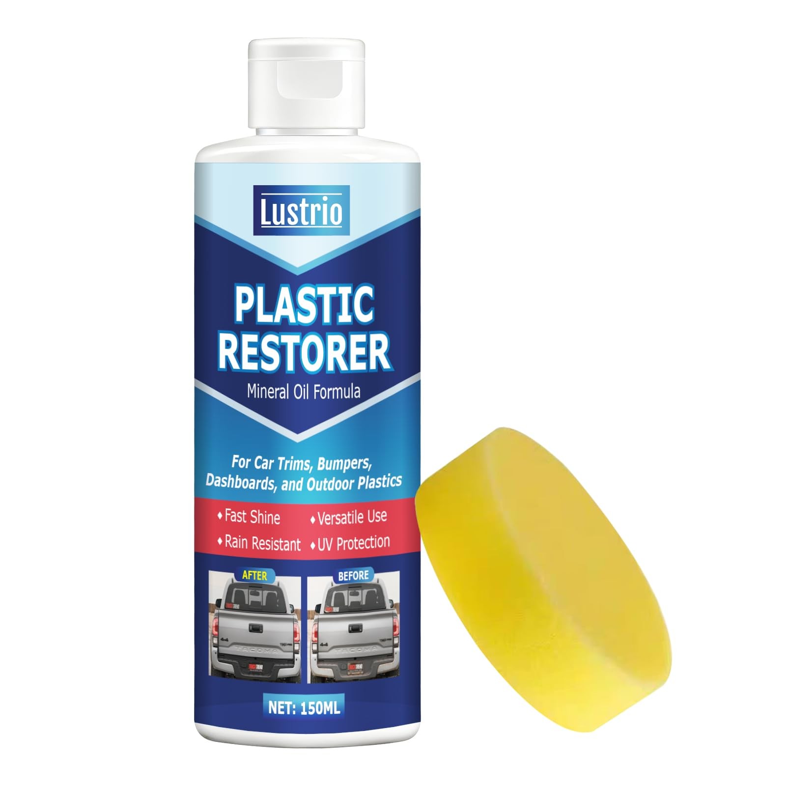 Plastic Trim Restorer UV Protection, Prevents Fading & Cracking, 5oz/150ml
