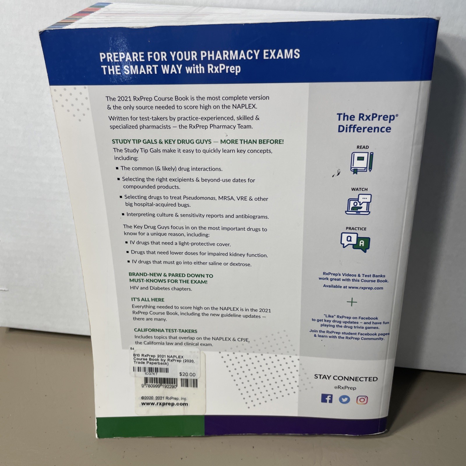 RXPrep 2021 NAPLEX Pharmacy Exam Coursebook Study Guide
