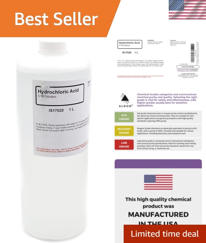 0.1M Hydrochloric Acid (1L) – Essential for Chemistry Labs and Experiments