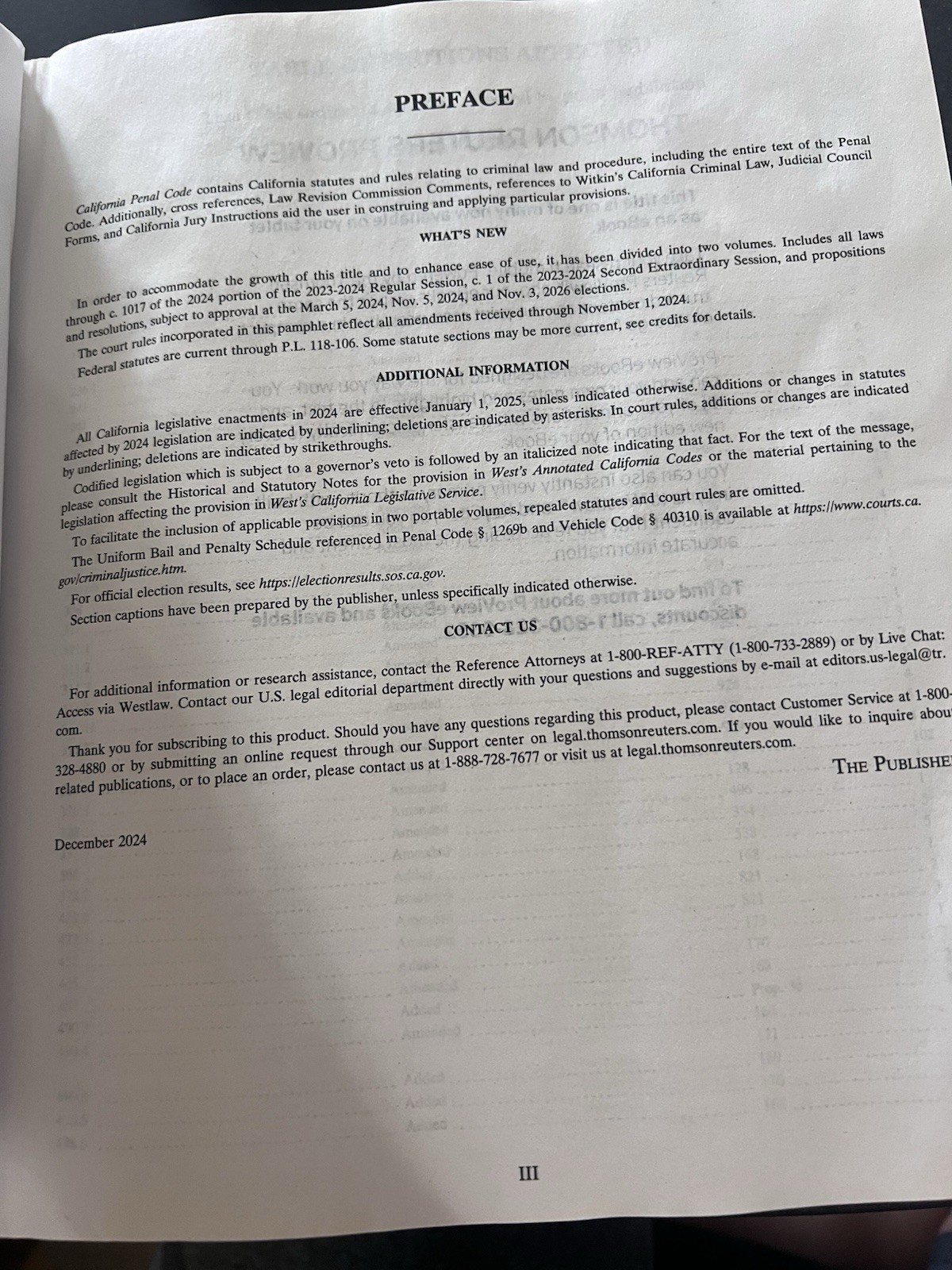 Thomson Reuters, California Penal Code 2025, Vol 2, Desktop Edition