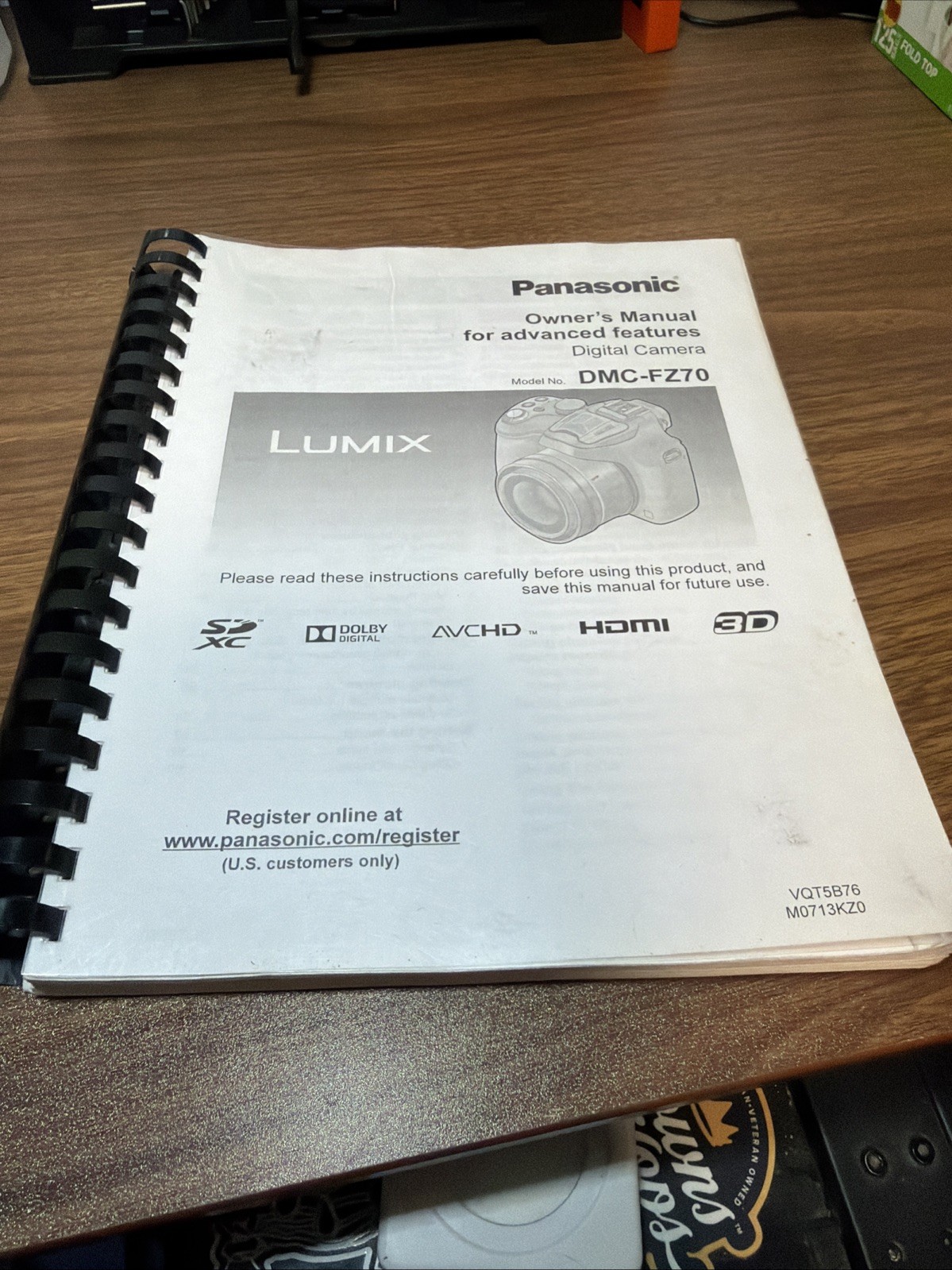 Panasonic Lumix DMC-FZ70 Advanced Owner’s Manual: 226 Pages & Protective READ