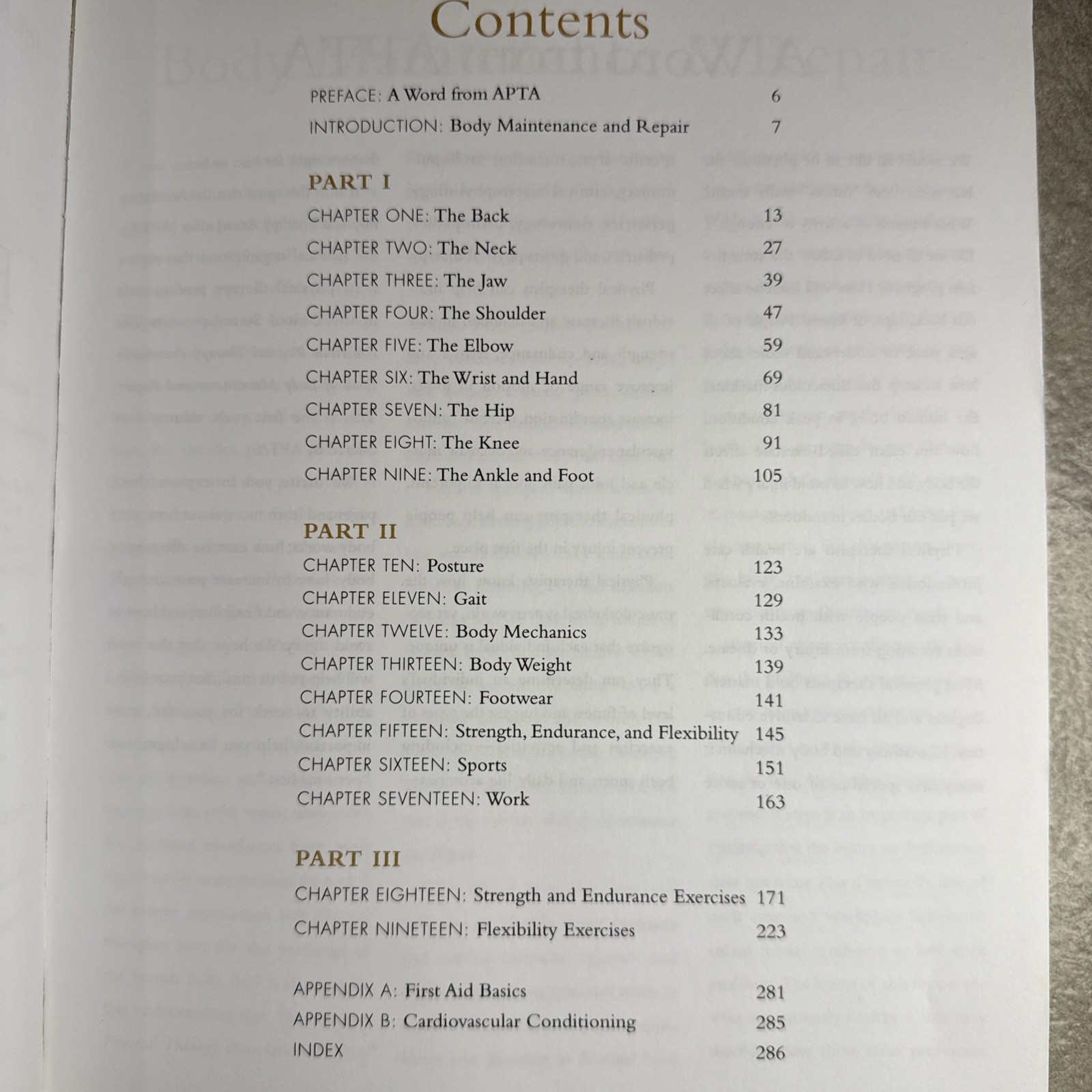 THE AMERICAN PHYSICAL THERAPY ASSOCIATION BOOK OF BODY By Steve Vickery Mint