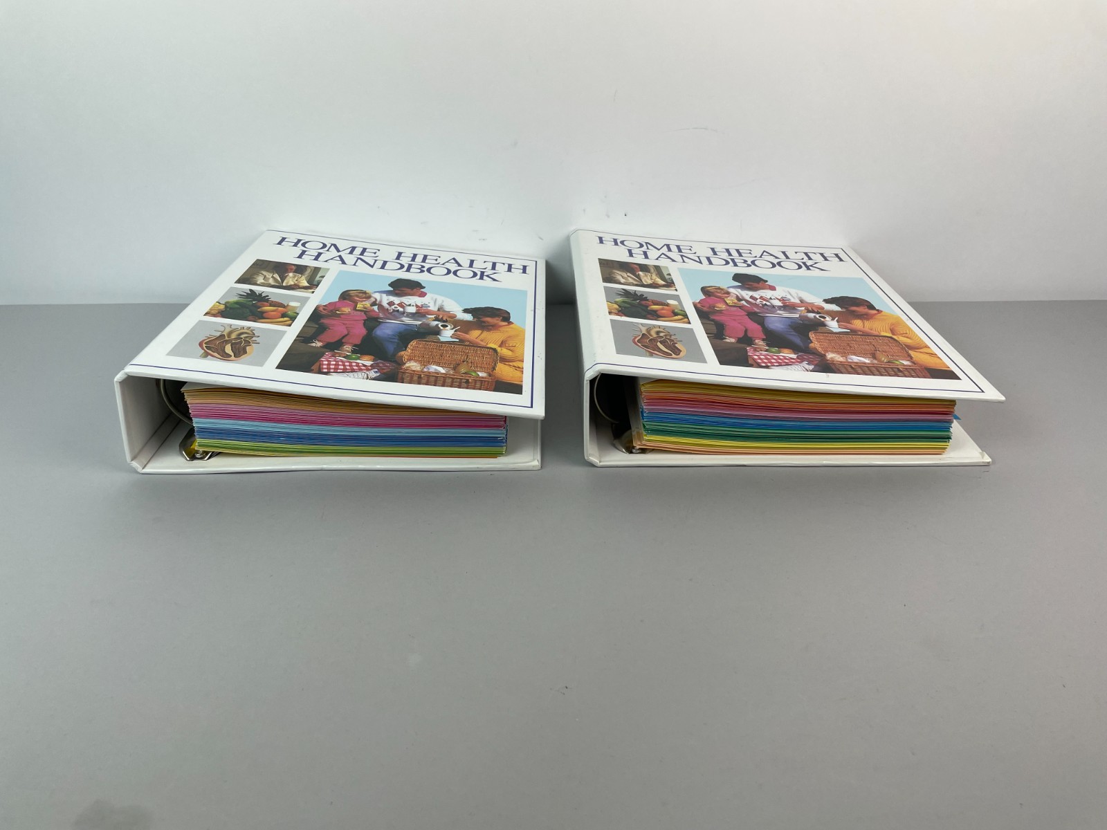 Vintage 90s Home Health Handbook Binders SET OF 2 MIXED Chapters