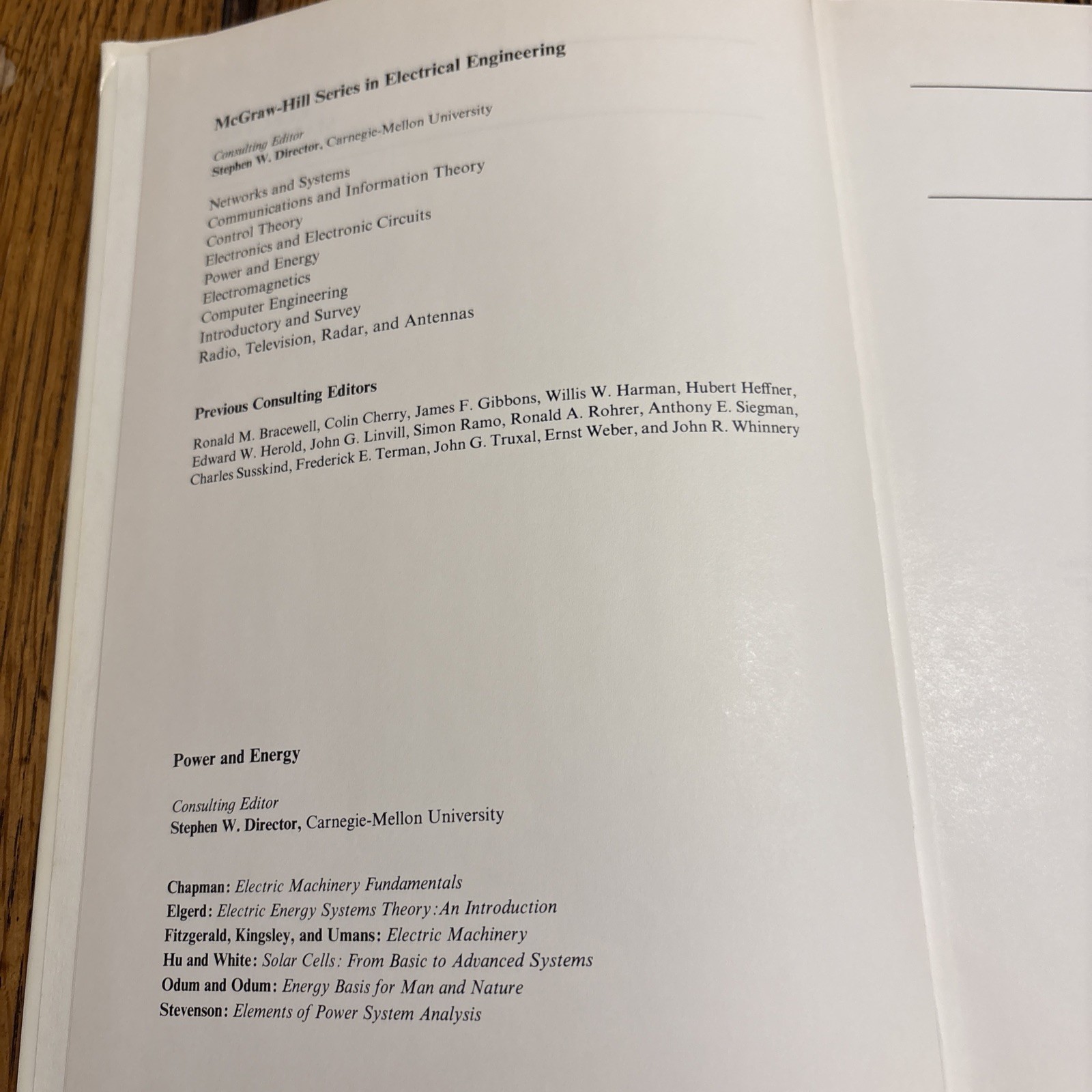 VTG Electric Machinery Fundamentals Hardcover Stephen J. Chapman 1985