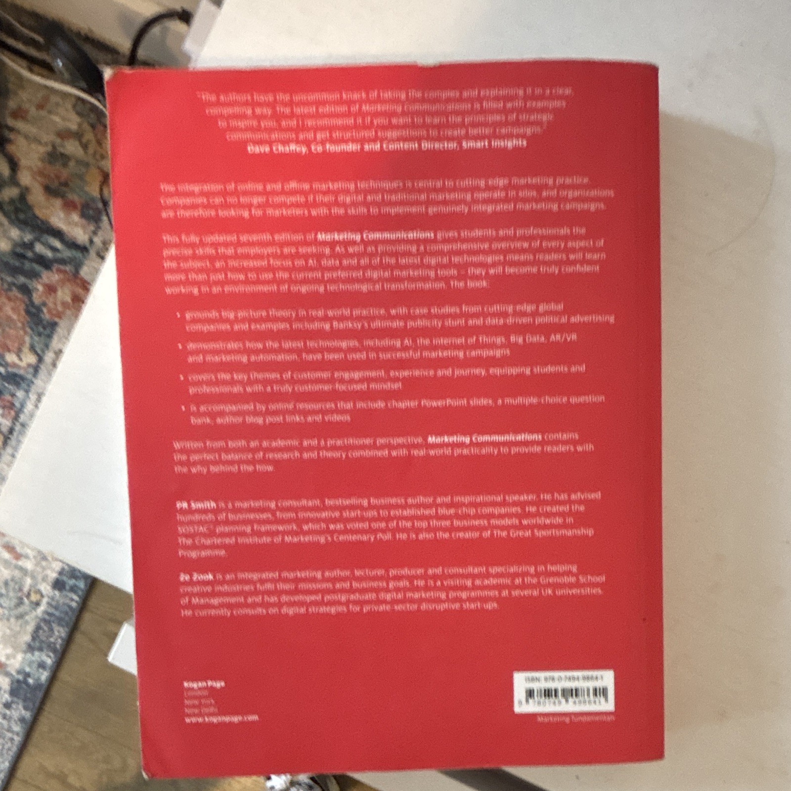 Marketing Communications 7th Ed PR Smith & Ze Zook Hardcover Kogan Page 2016