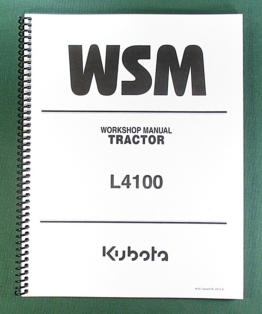 Kubota L4100 Workshop Manual: Full Color 346 Pages & Protective Covers!