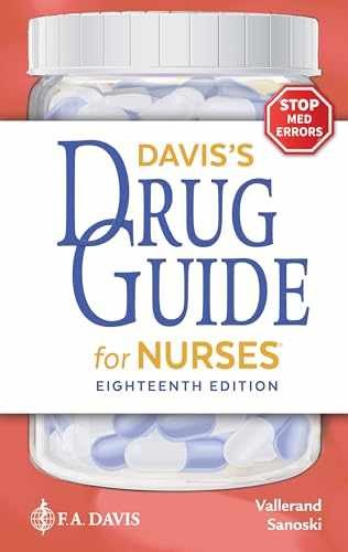 Davis’s Drug Guide for Nurses – Paperback, by Vallerand PhD RN – Very Good z