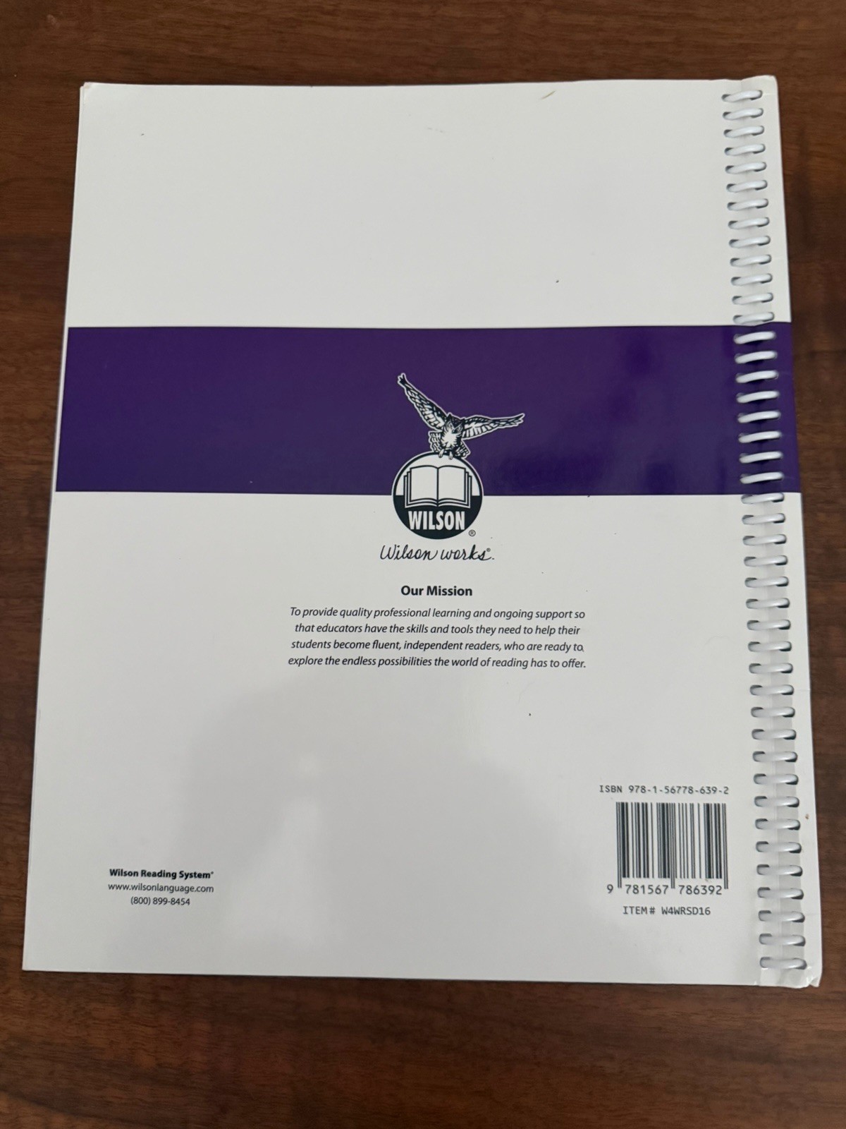 Wilson Reading System Dictation Book Steps 1-6 Spiral English Reading