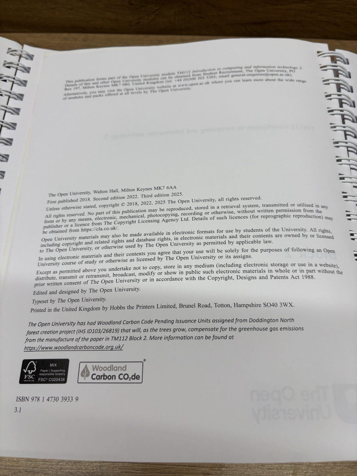 Open University TM112 Introduction to Computing Information Technology Block 1 2