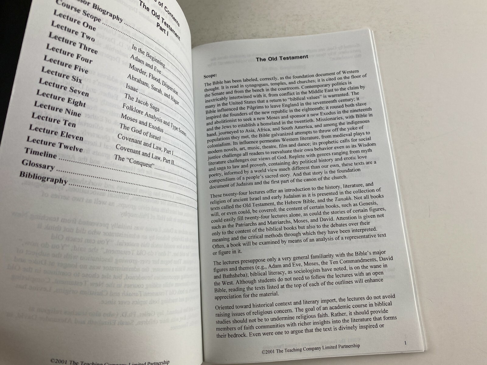 The Great Courses, Religion, The Old Testament, Part 1 & 2, DVD’s and Booklets