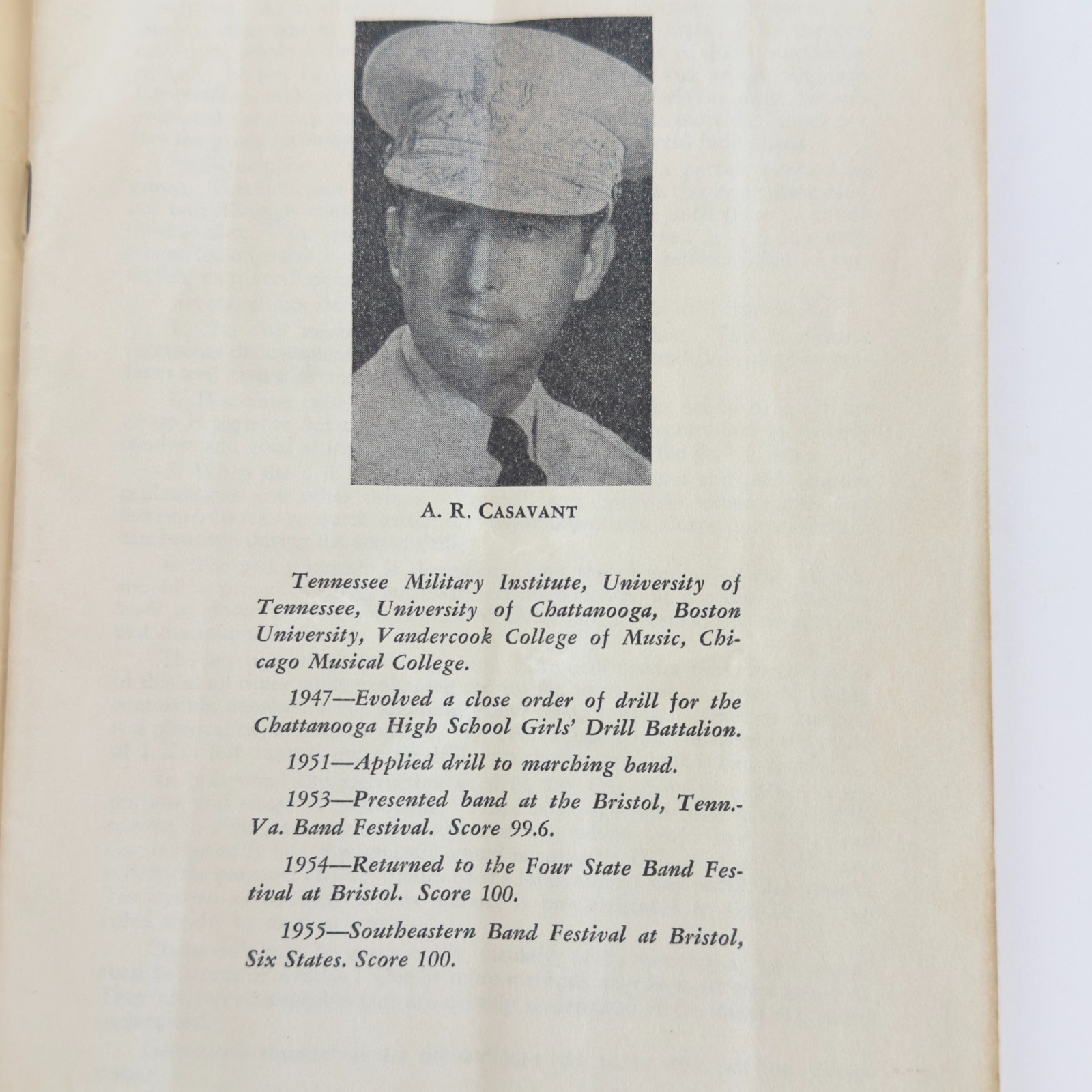 A Manual of Close Order Drill by A.R. Casavant 1955 Tennessee Chattanooga HS