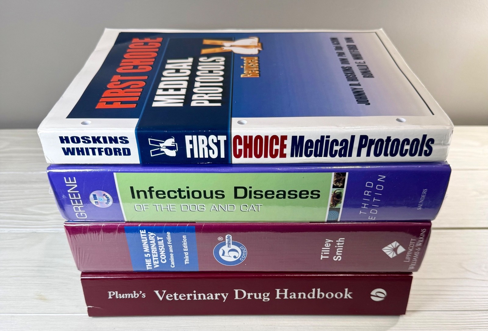 Veterinary Medical Book Bundle (4): Plumb’s, 5 Minute, Infectious Diseases