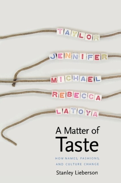 Lieberson – A Matter of Taste How Names Fashions and Culture Change – X555z