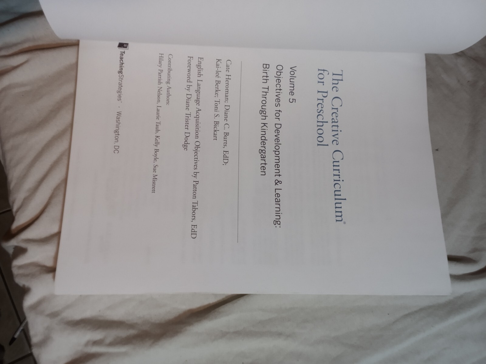 The Creative Curriculum for Preschool Texas edition vol 5