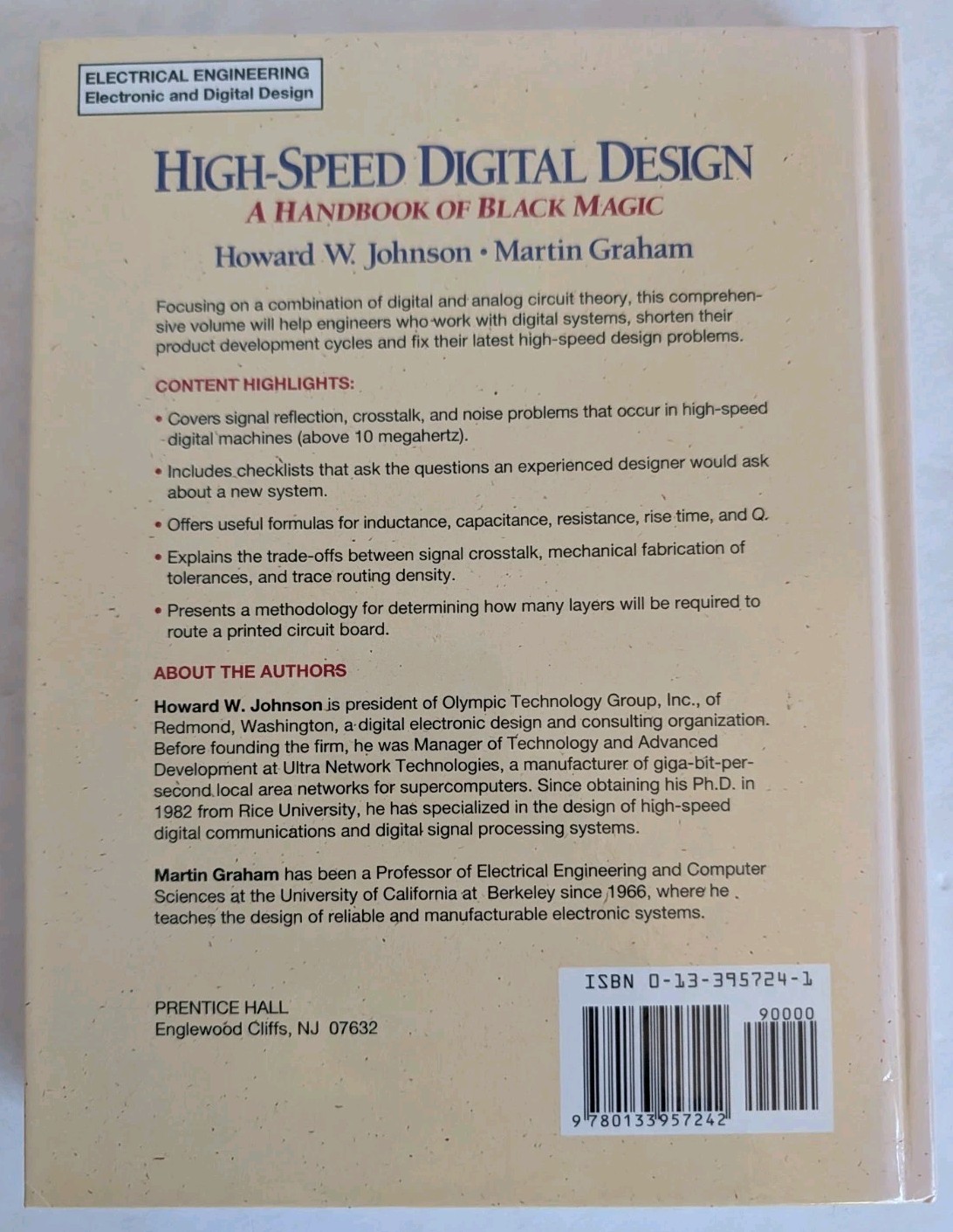 High Speed Digital Design : A Handbook of Black Magic by Martin Graham and…