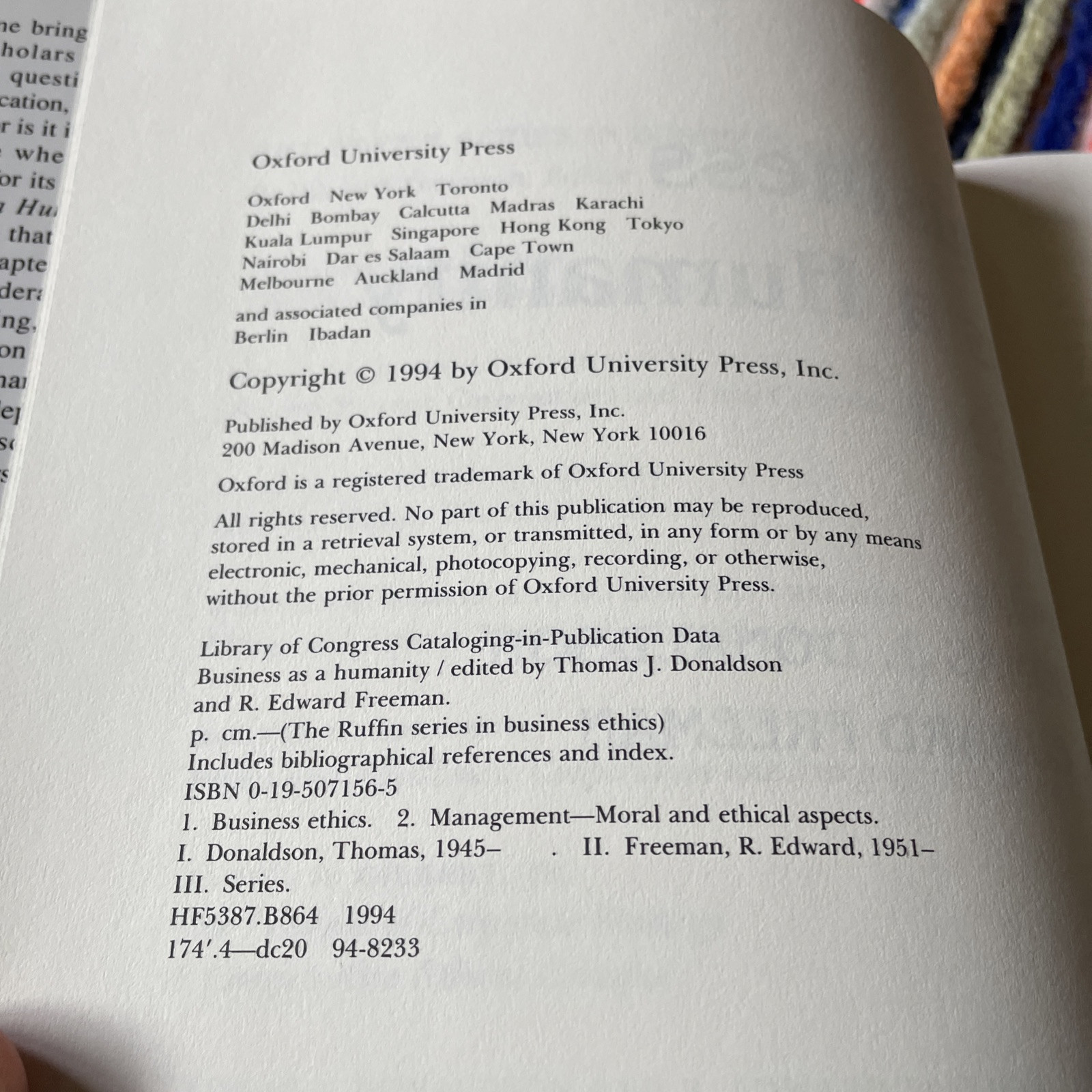 Business as a Humanity – R. Edward Freeman – Ruffin Series on Business Ethics