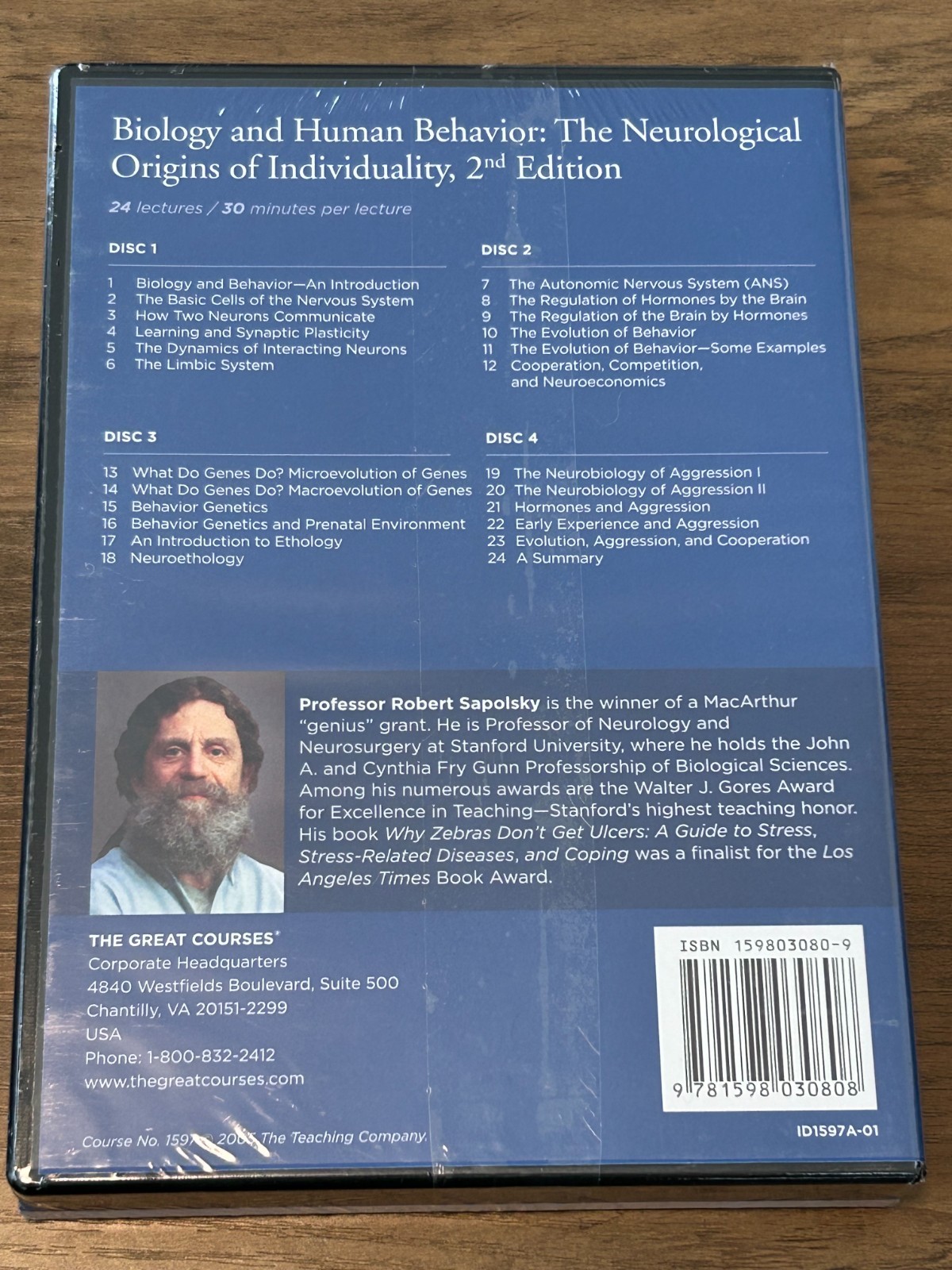 Great Courses Biology and Human Behavior 2nd Ed. Robert Sapolsky NEW SEALED