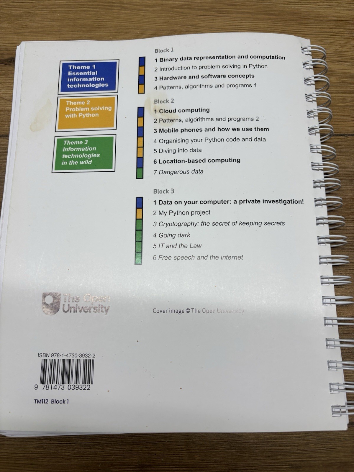 Open University TM112 Introduction to Computing Information Technology Block 1 2