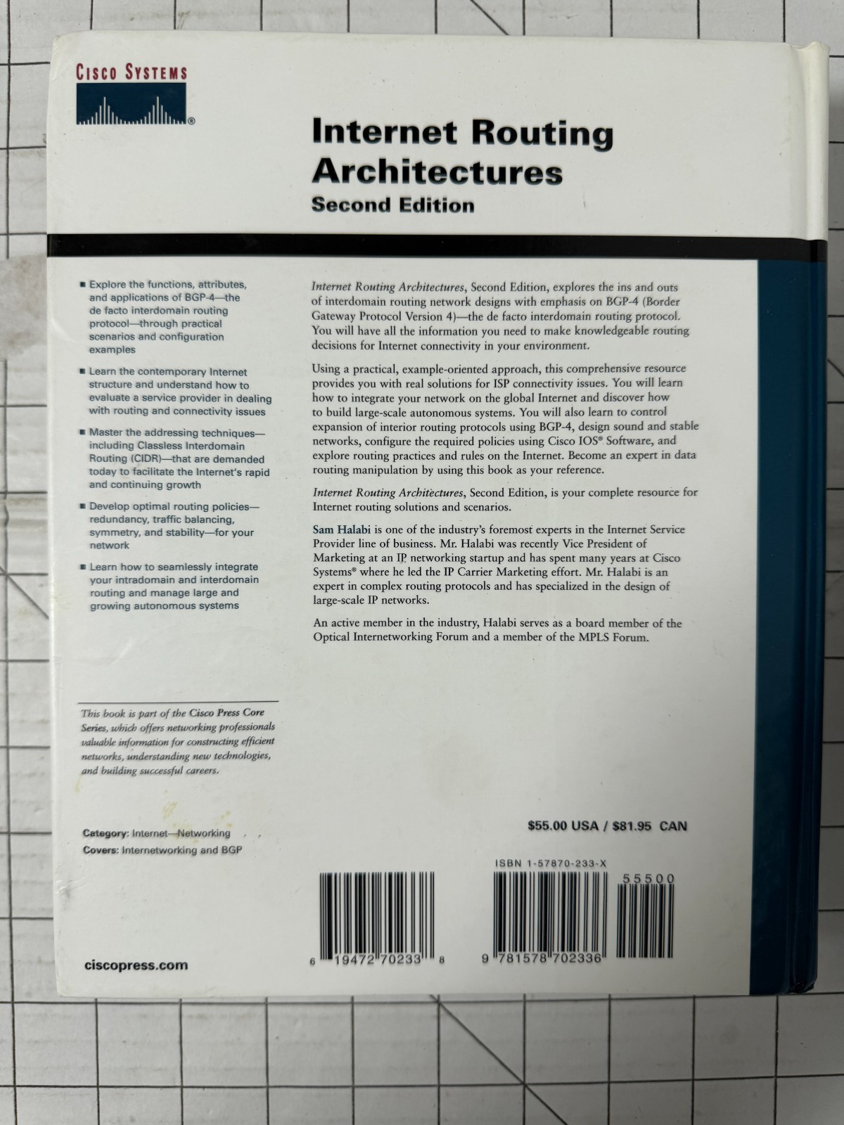 Internet Routing Architectures 2nd Edition by Sam Halabi 2000, HC Cisco Press