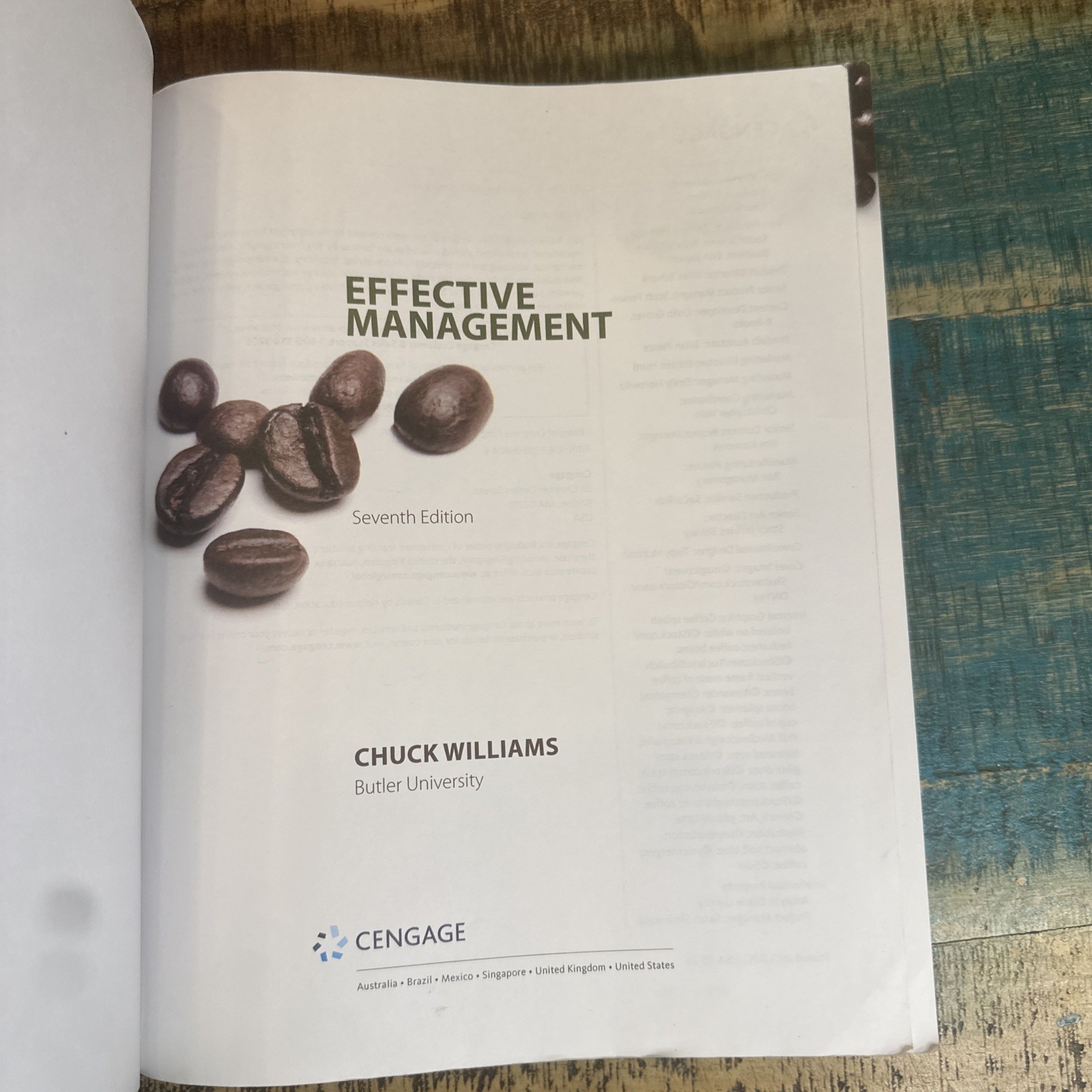 Effective Management – Paperback By Williams, Chuck – textbook –