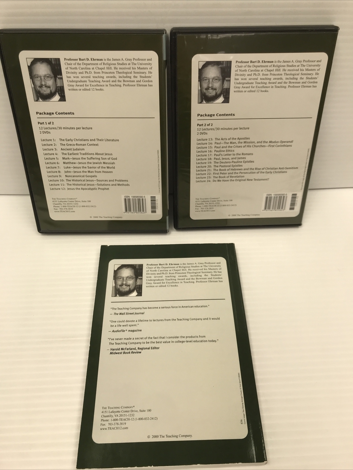 Great Courses: The Old Testament & New Testament DVD’s with Study Guides