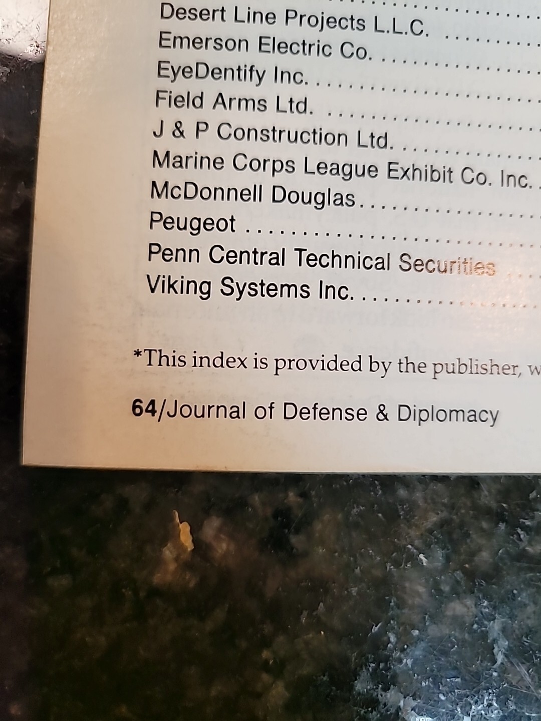 Journal Of Defense & Diplomacy, 1986. Terrorism, SDI, 64 Pages