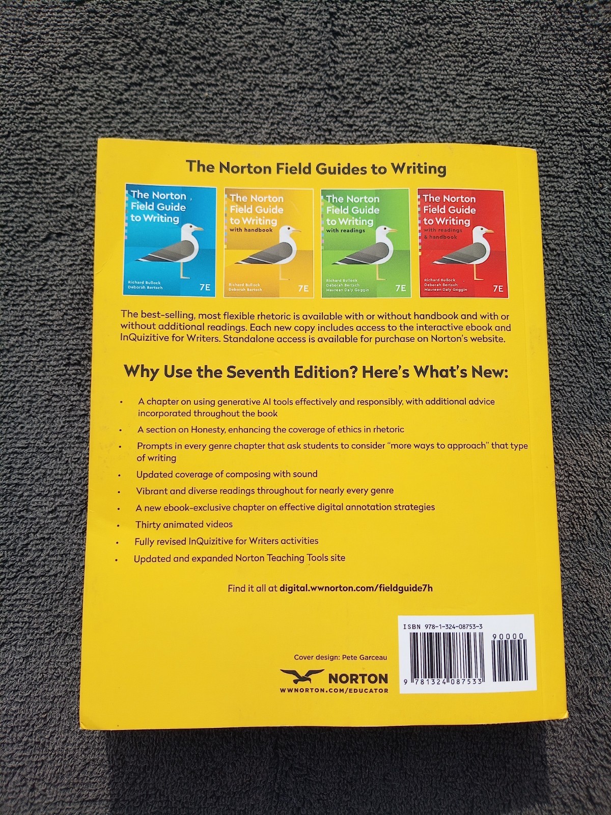 Norton Field Guide to Writing with Handbook 7E Read Description Great Price!
