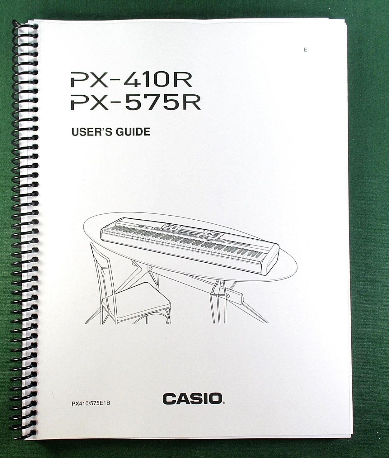 Casio PX-410R PX575R Instruction Manual: 100 Pages Coil Bound & Clear Covers!