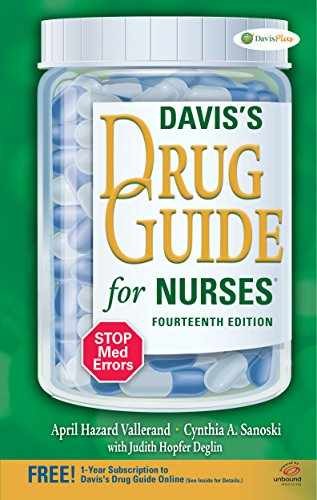Davis’s Drug Guide for – Paperback, by April Hazard Vallerand – Very Good