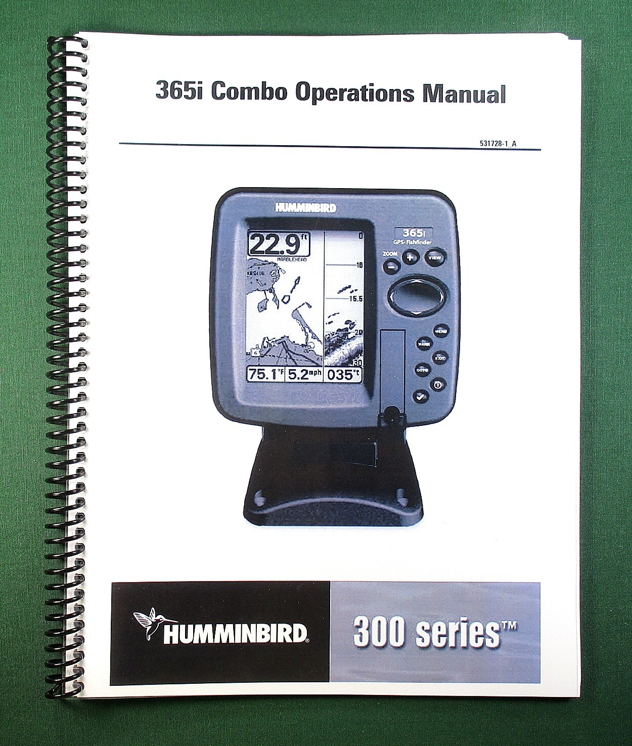 Humminbird 365i Combo Instruction Manual: 128 Pages & Protective Covers!