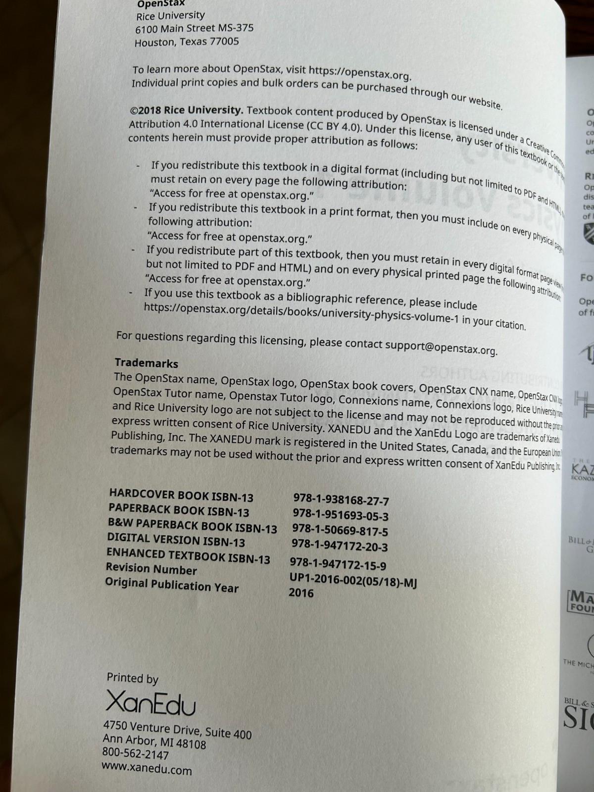 University Physics Volume 1 parts 1 and 2 OpenStax Paperback 1,976 total pages