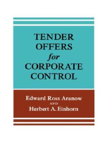 Tender Offers For Corporate Control