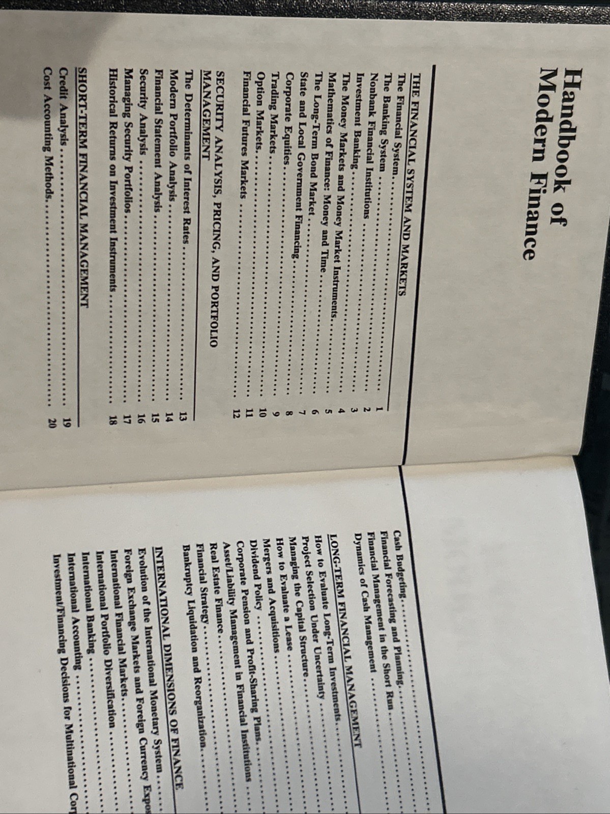 Handbook of Modern Finance 1984 Edition Dennis E. Logue Plus 1985 & 1986 Updates
