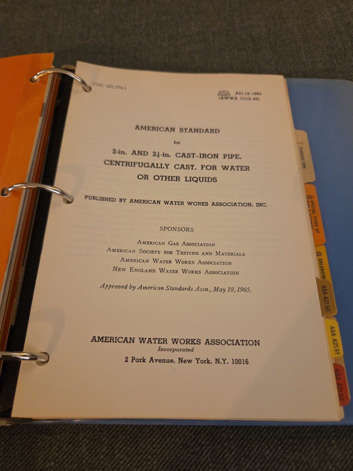 Handbook Of Cast Iron Pipe 3rd Edition Cast Iron Pipe Research Association 1960s