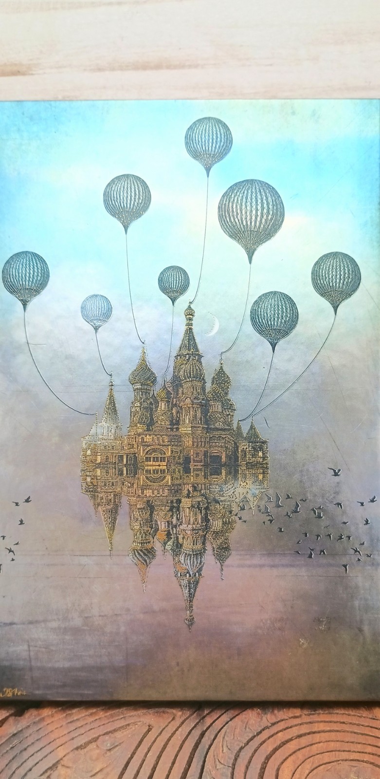Flame Tree Notebook. Moscow St Vasilli With Balloons 2018 Blank Foiled Journal