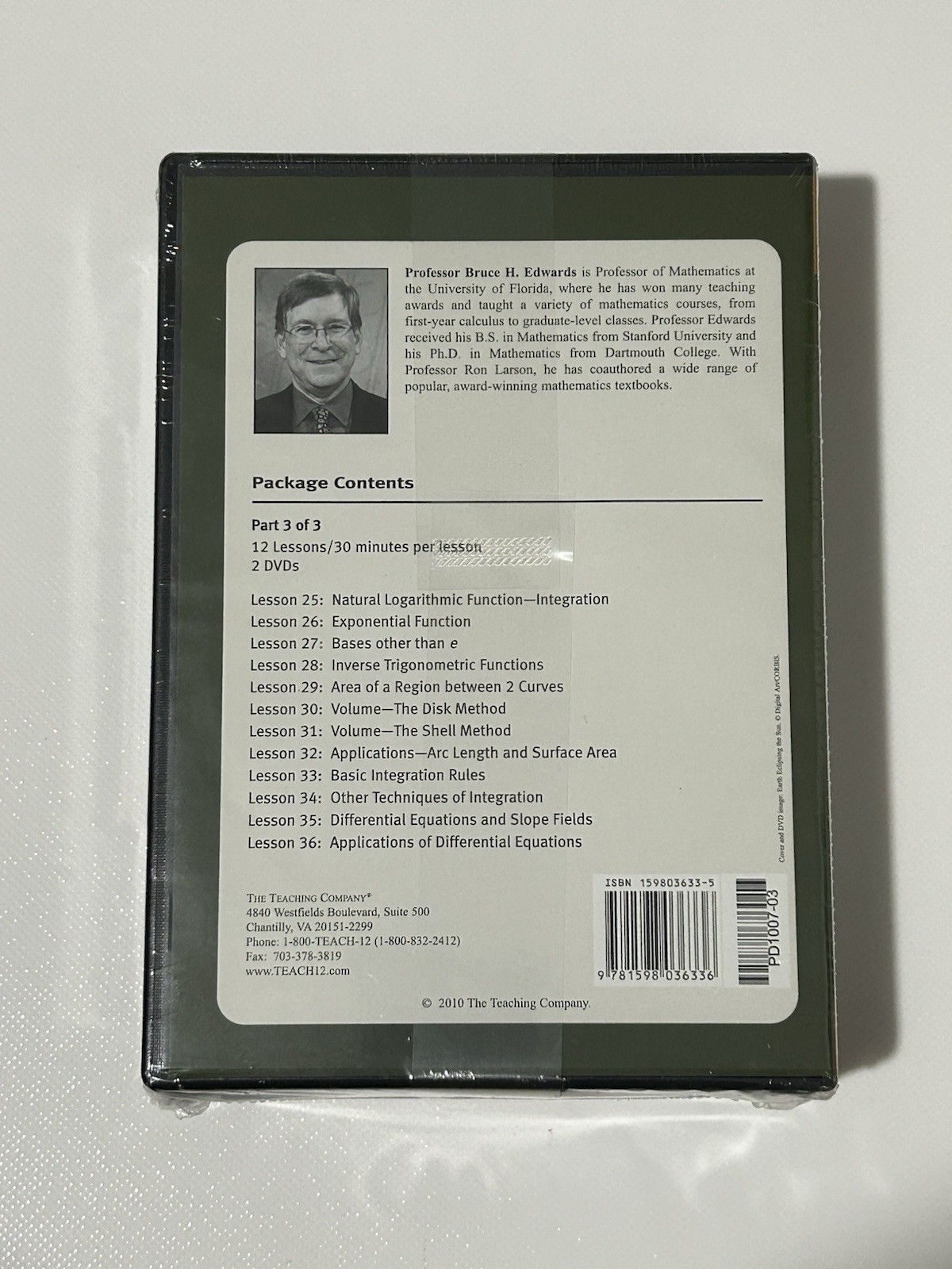 Understanding Calculus: Problems, Solutions, and Tips Pt 1 2 3 (6 DVDs)
