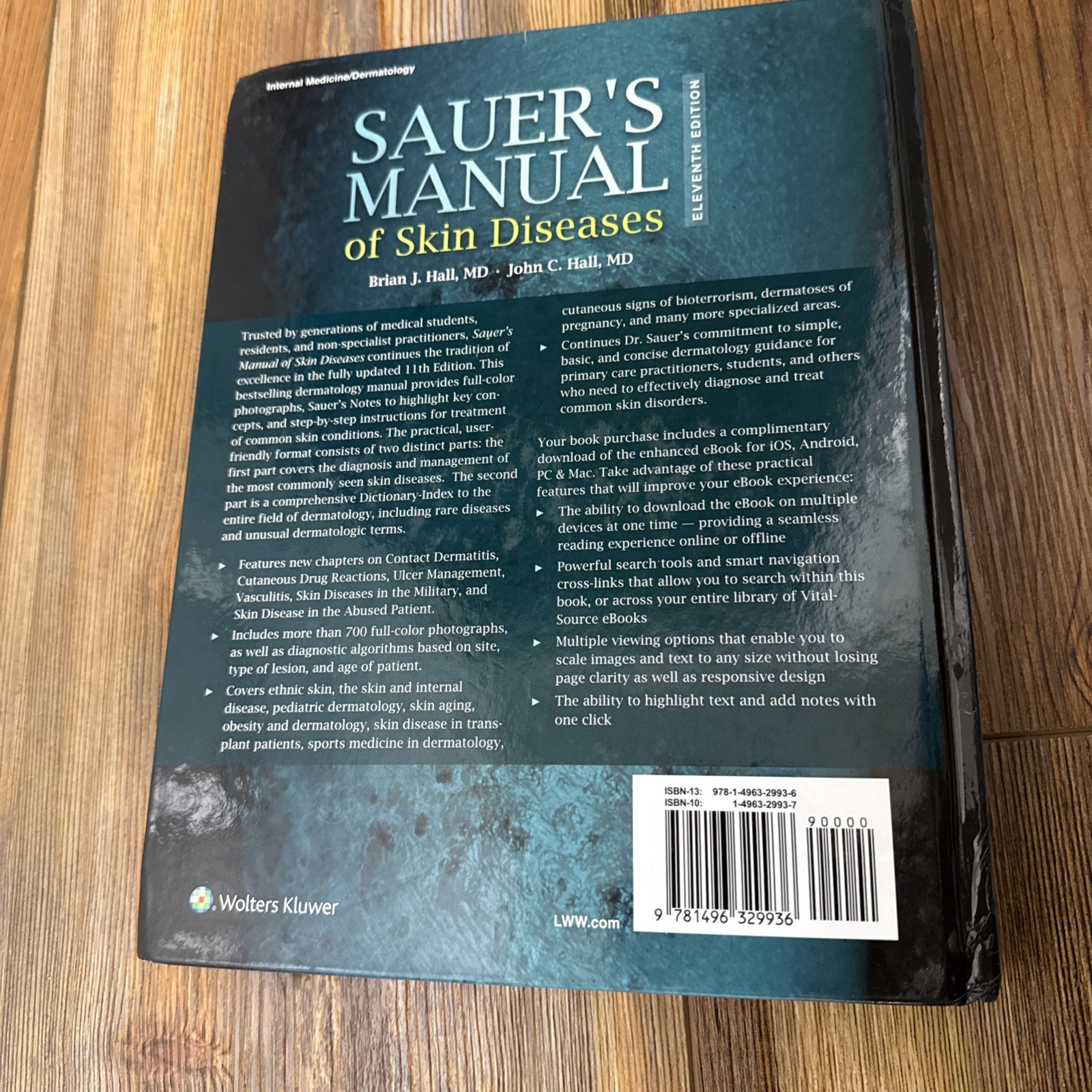Sauer’s Manual of Skin Diseases 11E Dr. John C. Hall Hardcover
