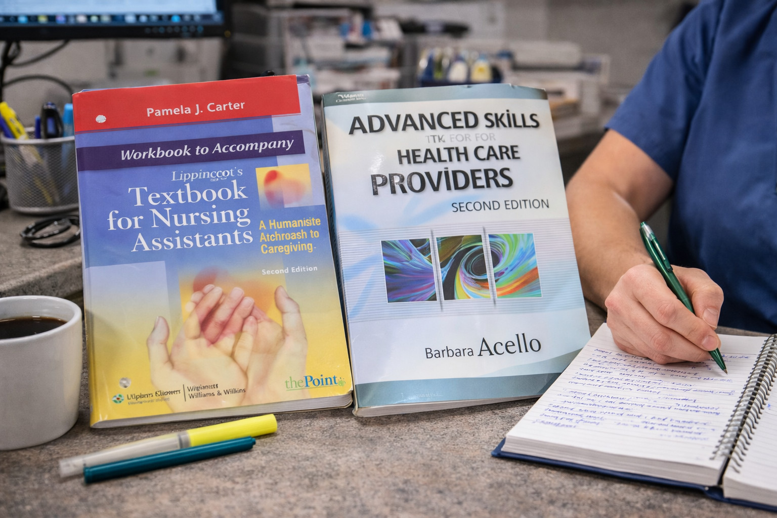 CNA Nursing Assistant Textbook & Workbook Bundle Lippincott Carter Training Set