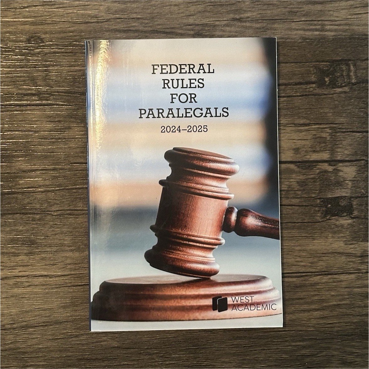 West Academic Federal Rules for Paralegals 2024-2025 Paperback Textbook