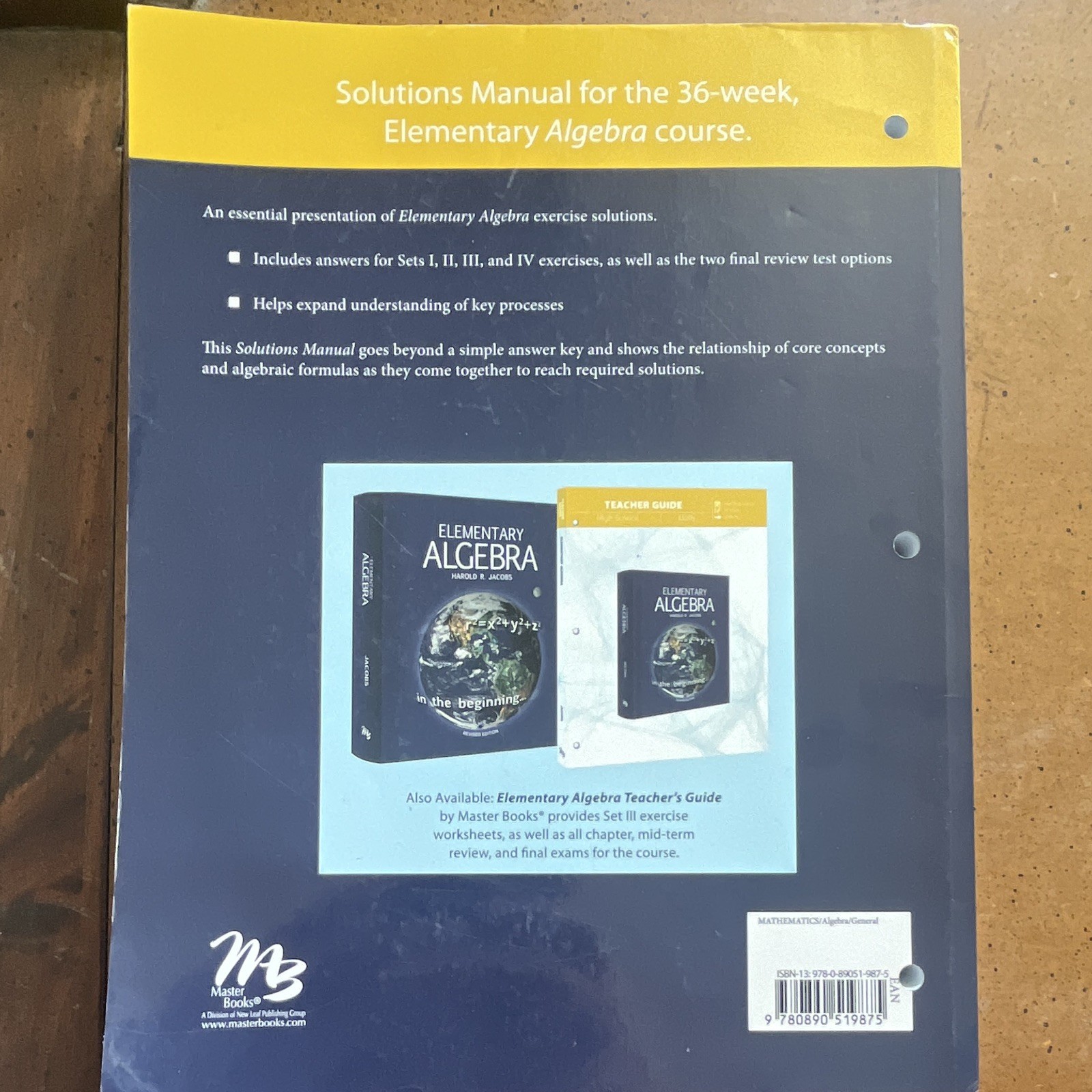 Harold R. Jacobs Elementary Algebra Solutions Manual Revised Edition HS ISBN