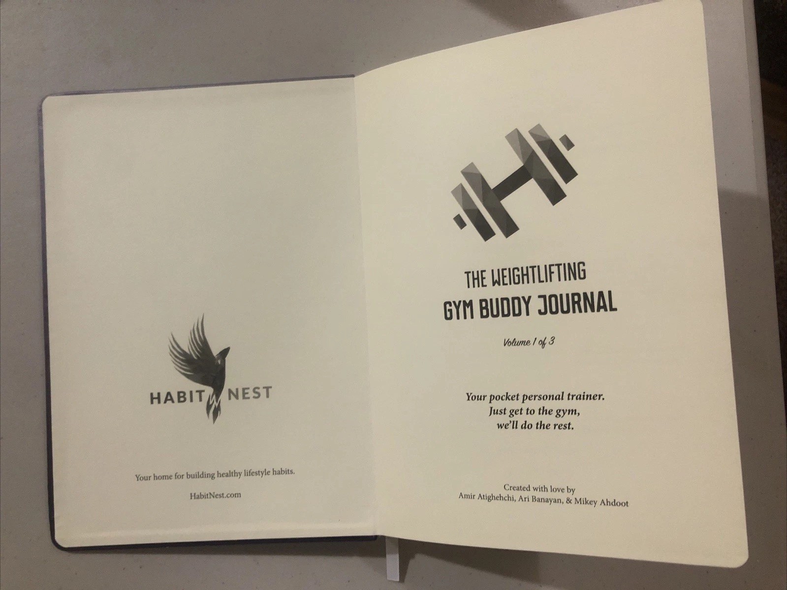 Habit Nest, The Weightlifting Gym Buddy Journal, Gym Buddy, Vol. 1