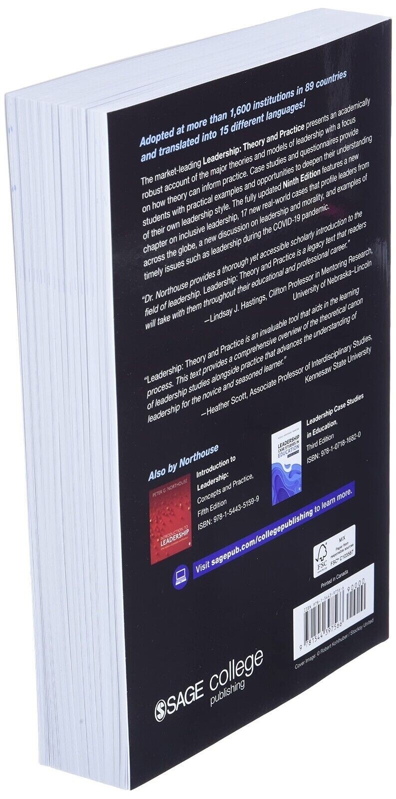Leadership: Theory and Practice english Paperback by Peter G. Northouse 9th ed.
