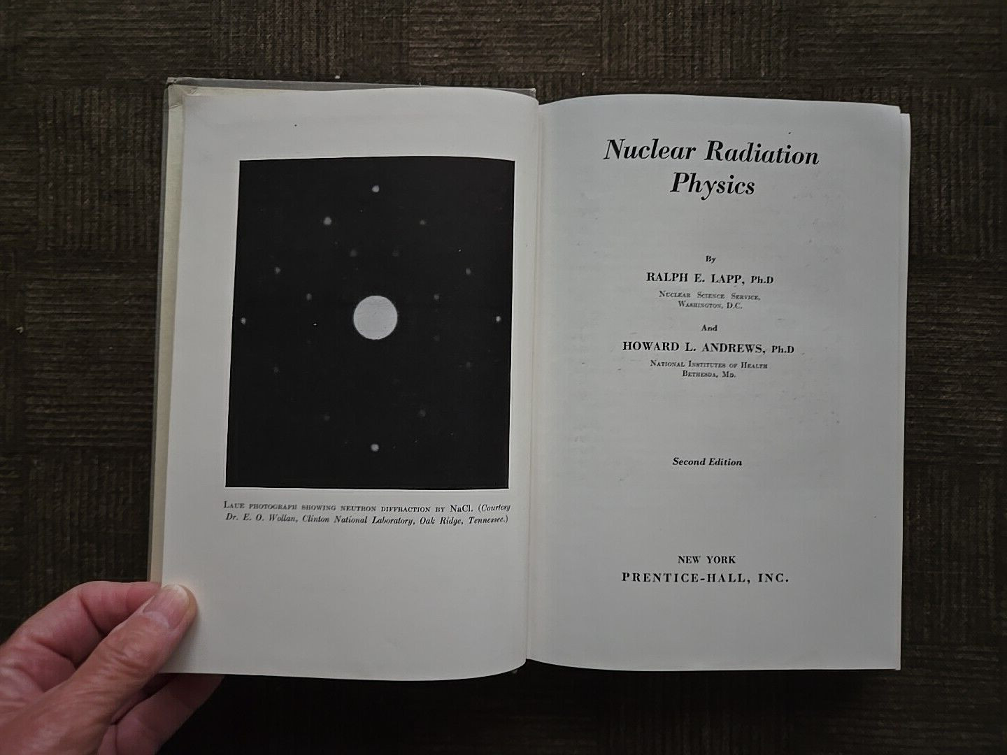 NUCLEAR RADIATION PHYSICS by R.E. Lapp & H.l. Andrews 2nd Ed Prentice Hall ©1955