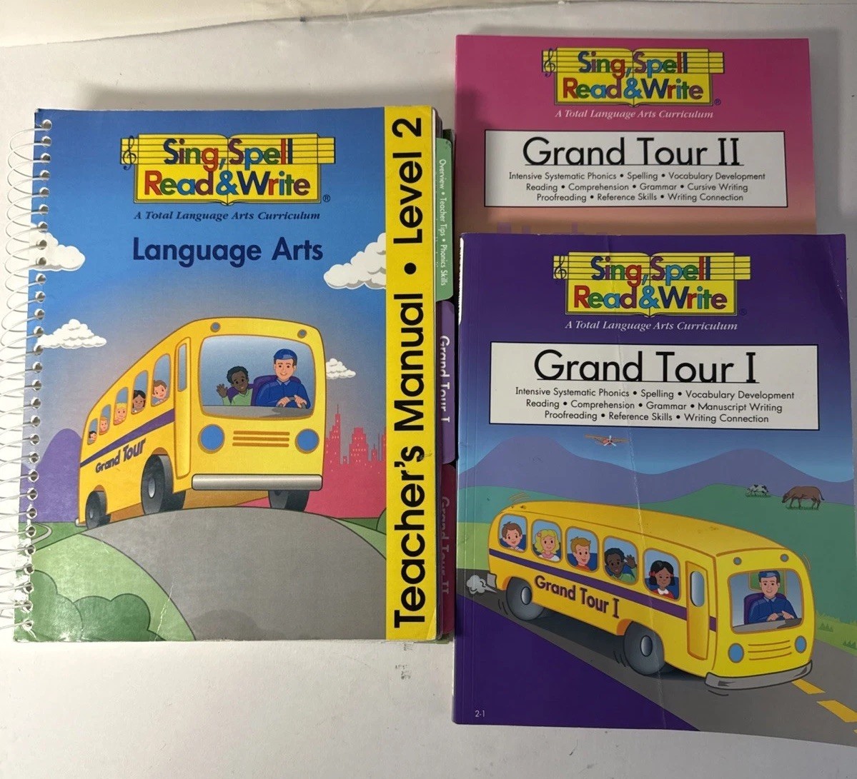 Sing Spell Read Write, Grand Tour 1 & 2,Workbooks, Teacher Manual, Level 2, Rare
