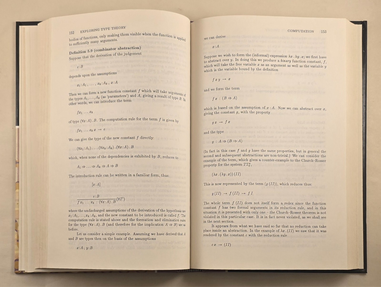 Type Theory and Functional Programming Hardcover Simon Thompson